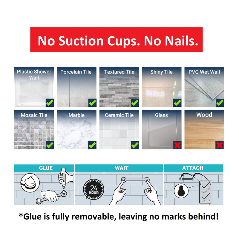 ie-Rustproof & Easy Clean: The ShowerGem Shower Caddy-6