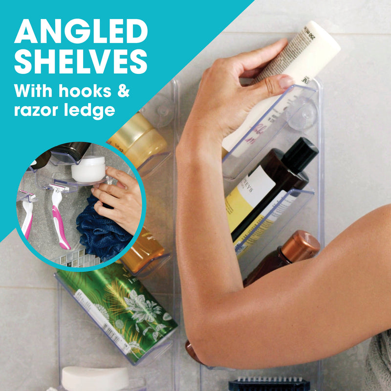 ie-Rustproof & Easy Clean: The ShowerGem Shower Caddy-3